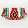 ADBG829 American Darling Western Small Cross body Bag Hand Tooled with Hand-Woven Saddle Blanket
