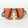 ADBG829 American Darling Western Small Cross body Bag Hand Tooled with Hand-Woven Saddle Blanket