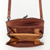ADBG829 American Darling Western Small Cross body Bag Hand Tooled with Hand-Woven Saddle Blanket