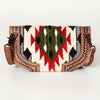ADBG829 American Darling Western Small Cross body Bag Hand Tooled with Hand-Woven Saddle Blanket