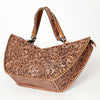 ADBG831 American Darling Western Tote Bag Hand Tooled Floral Carved Vegetable-Tanned Leather