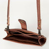 ADBG832 American Darling Western Small Cross body Bag Hand Tooled Floral with Buck Stitched Detail