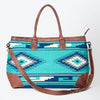ADBG833 American Darling Western Tote Bag with Hand Woven Saddle Blanket and Premium Leather