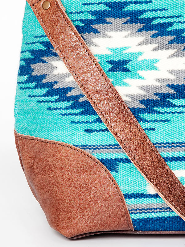 ADBG833 American Darling Western Tote Bag with Hand Woven Saddle Blanket and Premium Leather