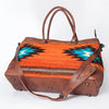 ADBG833 American Darling Western Tote Bag with Hand Woven Saddle Blanket and Premium Leather
