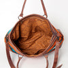 ADBG833 American Darling Western Tote Bag with Hand Woven Saddle Blanket and Premium Leather