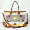 ADBG833 American Darling Western Tote Bag with Hand Woven Saddle Blanket and Premium Leather
