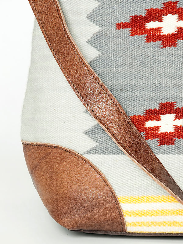 ADBG833 American Darling Western Tote Bag with Hand Woven Saddle Blanket and Premium Leather