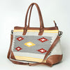 ADBG833 American Darling Western Tote Bag with Hand Woven Saddle Blanket and Premium Leather