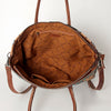 ADBG835 American Darling Western Tote Bag Hand Tooled Floral Carved with Hand Woven Saddle Blanket
