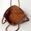 ADBG835 American Darling Western Tote Bag Hand Tooled Floral Carved with Hand Woven Saddle Blanket