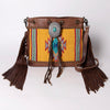 ADBG836 American Darling Western Bucket Bag with Hand Woven Saddle Blanket and Turquoise Concho