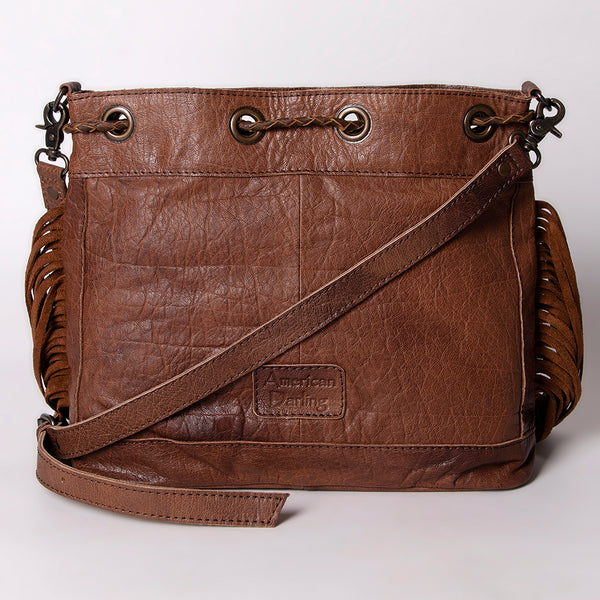 ADBG836 American Darling Western Bucket Bag with Hand Woven Saddle Blanket and Turquoise Concho