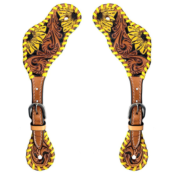 BER255-Western American Leather Spur Strap