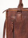 ADBG229 American Darling Western Tote Bag - Handcrafted Hair-On Cowhide & Braided Leather