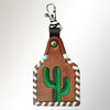 LC-ADKRX110 Hand Tooled Carved Genuine Leather Keyring