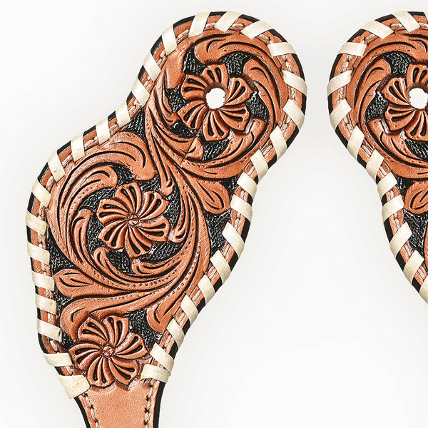 BER256-Western American Leather Spur Strap