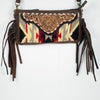 ADBGA244 American Darling Small Cross body Bag Hand Tooled Woven Saddle Blanket