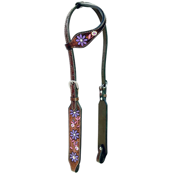 BER116-Western Leather One Ear Headstall