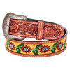 BEE110-NaturalWestern Leather Belt