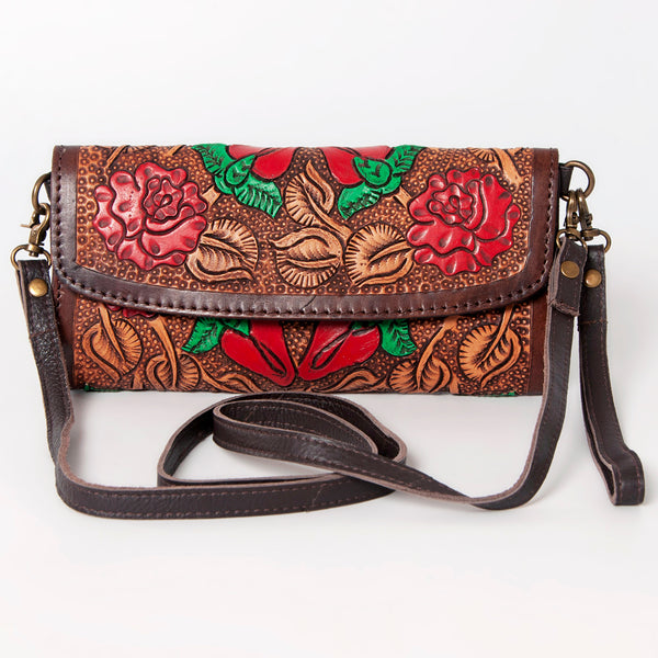 ADBGA247 American Darling Hand Tooled Genuine Leather Small Cross body Bag with Leather Strap