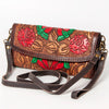 ADBGA247 American Darling Hand Tooled Genuine Leather Small Cross body Bag with Leather Strap