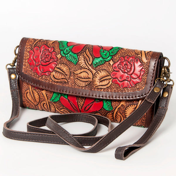 ADBGA247 American Darling Hand Tooled Genuine Leather Small Cross body Bag with Leather Strap