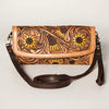 ADBGA247 American Darling Hand Tooled Genuine Leather Small Cross body Bag with Leather Strap