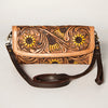 ADBGA247 American Darling Hand Tooled Genuine Leather Small Cross body Bag with Leather Strap