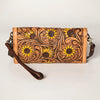 ADBGA247 American Darling Hand Tooled Genuine Leather Small Cross body Bag with Leather Strap
