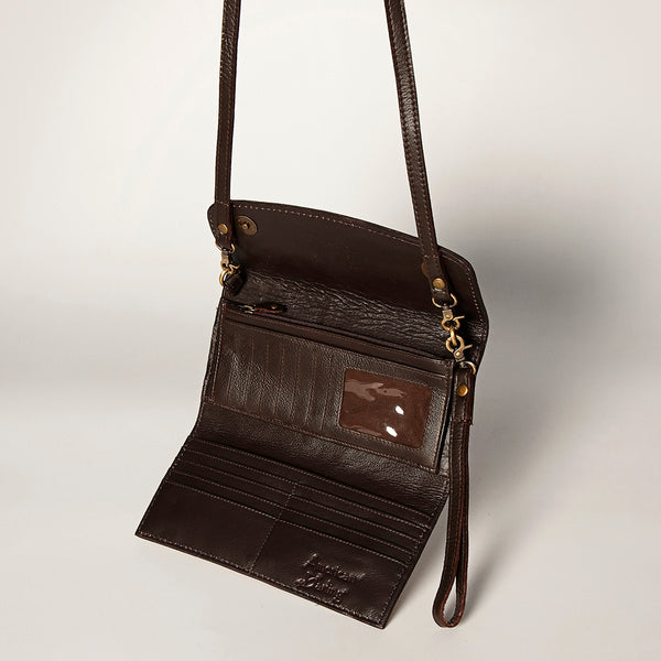 ADBGA247 American Darling Hand Tooled Genuine Leather Small Cross body Bag with Leather Strap