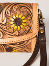 ADBGA247 American Darling Hand Tooled Genuine Leather Small Cross body Bag with Leather Strap
