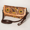ADBGA247 American Darling Hand Tooled Genuine Leather Small Cross body Bag with Leather Strap