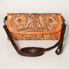 ADBGA247 American Darling Hand Tooled Genuine Leather Small Cross body Bag with Leather Strap