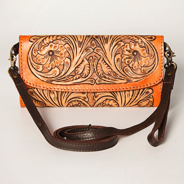 ADBGA247 American Darling Hand Tooled Genuine Leather Small Cross body Bag with Leather Strap