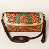 ADBGA247 American Darling Hand Tooled Genuine Leather Small Cross body Bag with Leather Strap