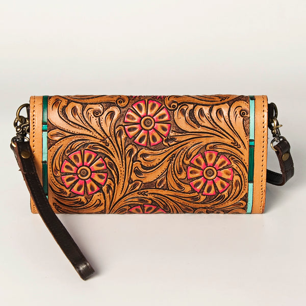 ADBGA247 American Darling Hand Tooled Genuine Leather Small Cross body Bag with Leather Strap