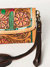 ADBGA247 American Darling Hand Tooled Genuine Leather Small Cross body Bag with Leather Strap