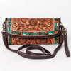 ADBGA247 American Darling Hand Tooled Genuine Leather Small Cross body Bag with Leather Strap