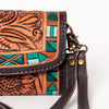 ADBGA247 American Darling Hand Tooled Genuine Leather Small Cross body Bag with Leather Strap