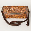 ADBGA247 American Darling Hand Tooled Genuine Leather Small Cross body Bag with Leather Strap