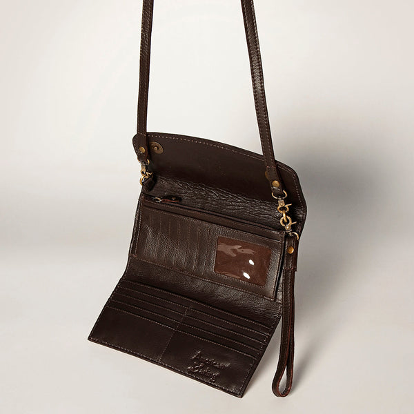 ADBGA247 American Darling Hand Tooled Genuine Leather Small Cross body Bag with Leather Strap