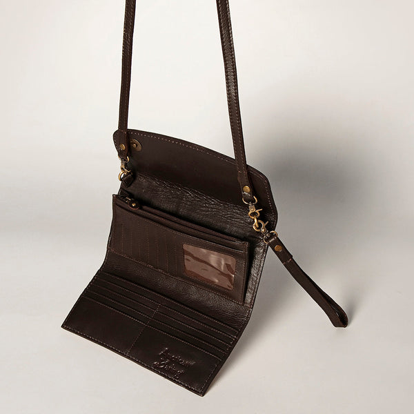 ADBGA247 American Darling Hand Tooled Genuine Leather Small Cross body Bag with Leather Strap