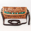 ADBGA247 American Darling Hand Tooled Genuine Leather Small Cross body Bag with Leather Strap