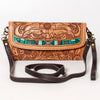 ADBGA247 American Darling Hand Tooled Genuine Leather Small Cross body Bag with Leather Strap