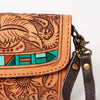 ADBGA247 American Darling Hand Tooled Genuine Leather Small Cross body Bag with Leather Strap