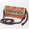 ADBGA247 American Darling Hand Tooled Genuine Leather Small Cross body Bag with Leather Strap