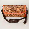 ADBGA247 American Darling Hand Tooled Genuine Leather Small Cross body Bag with Leather Strap