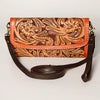 ADBGA247 American Darling Hand Tooled Genuine Leather Small Cross body Bag with Leather Strap