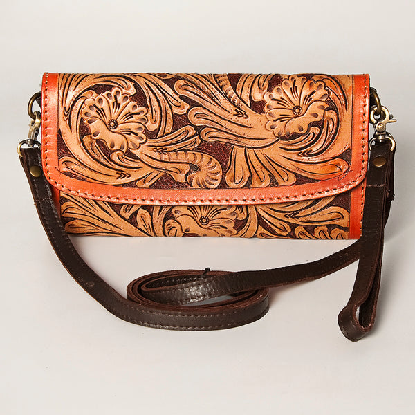 ADBGA247 American Darling Hand Tooled Genuine Leather Small Cross body Bag with Leather Strap